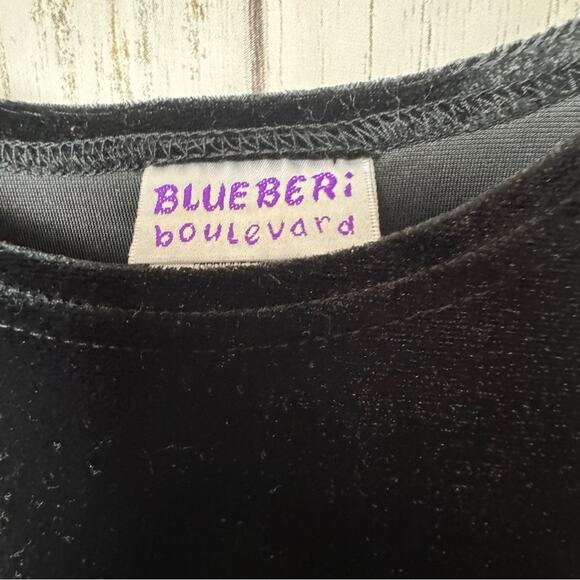 Blueberi Boulevard Girl’s  Black and Green Holiday Festive Dress Sz 6X NWT - Picture 9 of 11